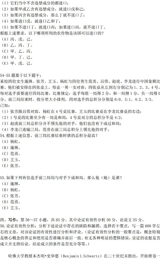 2018年管理類(lèi)聯(lián)考綜合真題