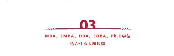 MBA、EMBA、DBA、EDBA、Ph.D有啥區(qū)別？適合什么人群就讀？